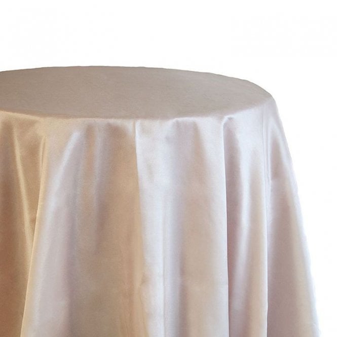 Taffeta Tablecloth 132 Round Champagne