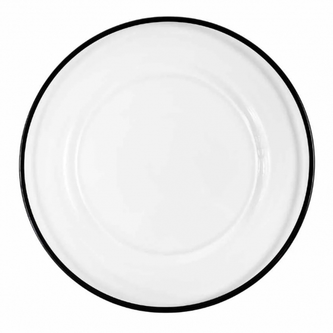 Charger Plate Black Rimmed 0241