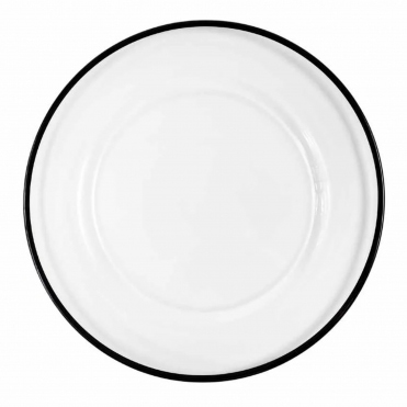 Charger Plate Black Rimmed 0241