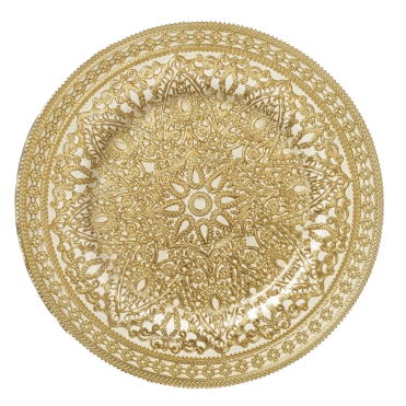 Charger Plate Champagne Mandala 0247