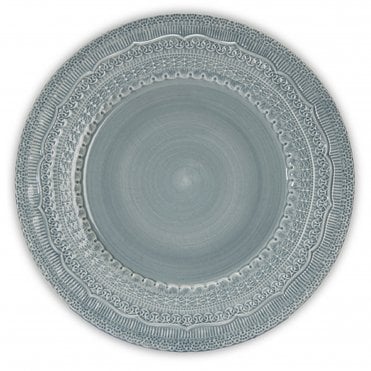 Charger Plate Porcelaine Lace Design Blue 50017