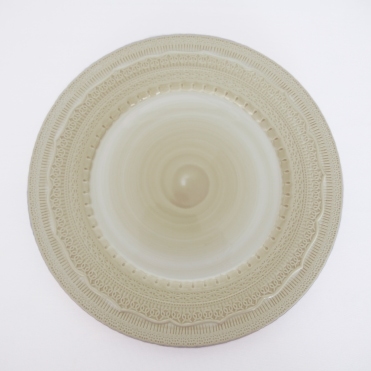 Charger Plate Porcelaine Lace Design Ivory 50016