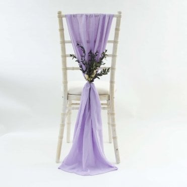 Cheesecloth Chair Drapes Lilac