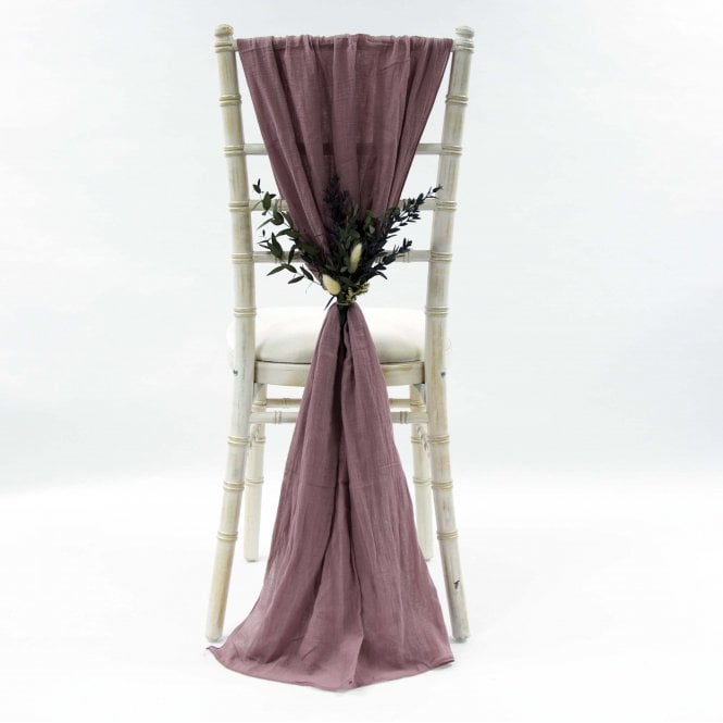 Cheesecloth Chair Drapes Mauve