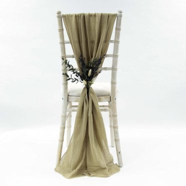 Cheesecloth Chair Drapes Natural