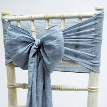 Cheesecloth Sash Dusty Blue