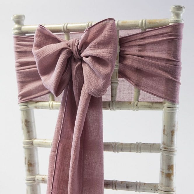 Cheesecloth Sash Mauve