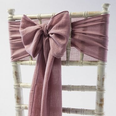 Cheesecloth Sash Mauve