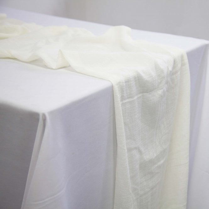 Cheesecloth Table Runner Ivory