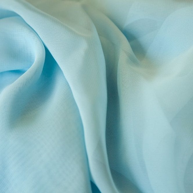Chiffon Fabric Pale Blue