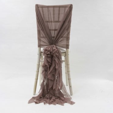 Chiffon Hoods With Ruffles Burlwood