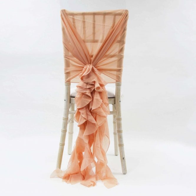 Chiffon Hoods With Ruffles Coral