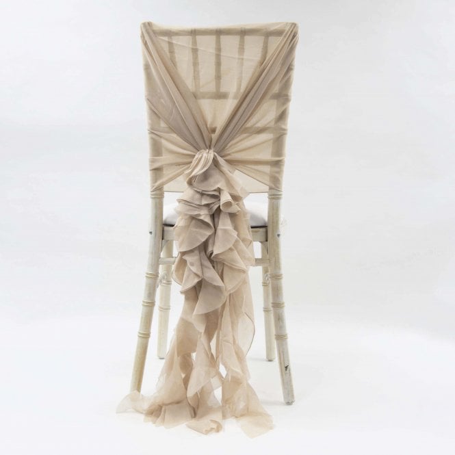 Chiffon Hoods With Ruffles Dusky Pink