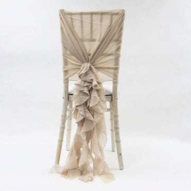 Chiffon Hoods With Ruffles Dusky Pink