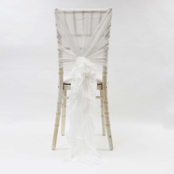 Chiffon Hoods With Ruffles Ivory