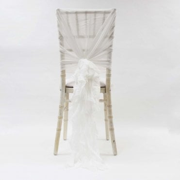 Chiffon Hoods With Ruffles Ivory