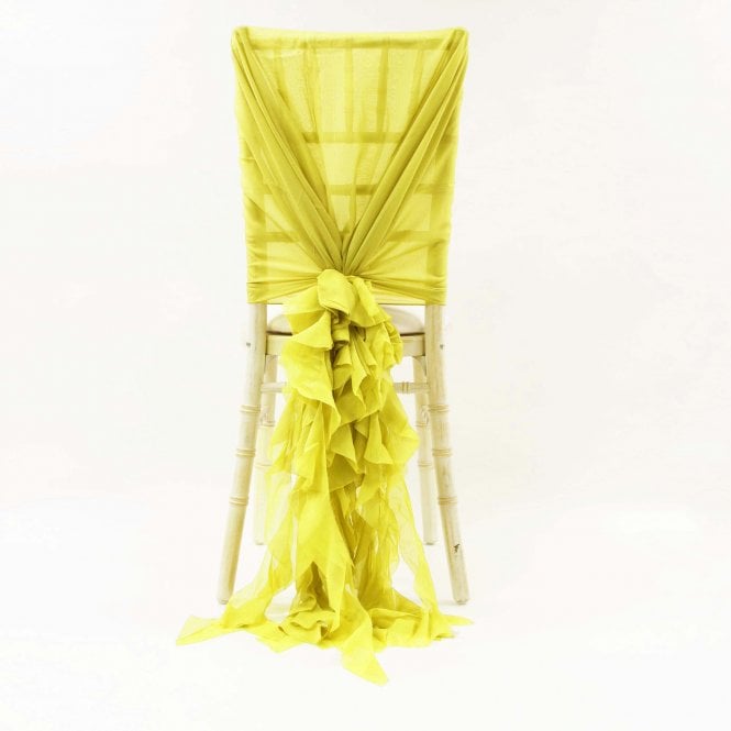 Chiffon Hoods With Ruffles Lemon