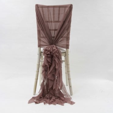 Chiffon Hoods With Ruffles Mauve