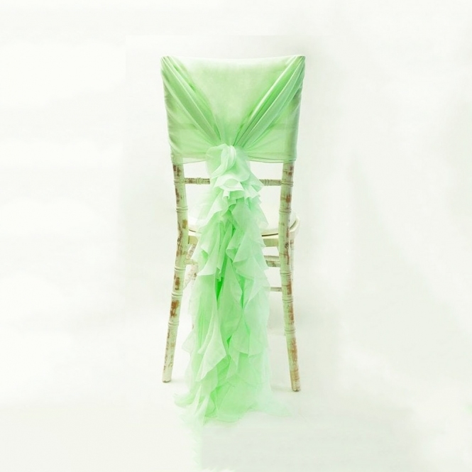 Chiffon Hoods With Ruffles Mint