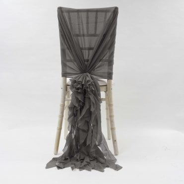 Chiffon Hoods With Ruffles Platinum