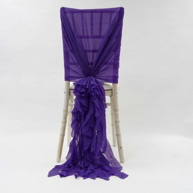 Chiffon Hoods With Ruffles Ultra Purple