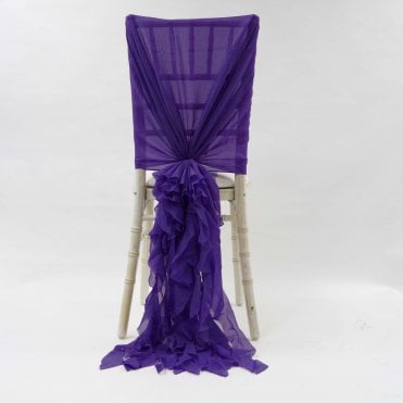 Chiffon Hoods With Ruffles Ultra Purple