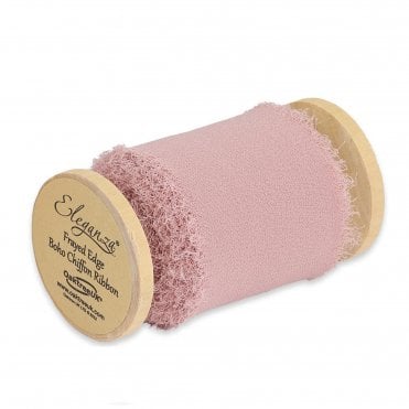 Chiffon Ribbon Boho Dusky Pink