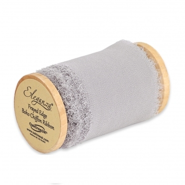 Chiffon Ribbon Boho Grey