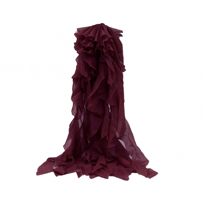 Chiffon Ruffles Only Burgundy