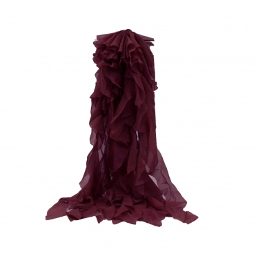 Chiffon Ruffles Only Burgundy