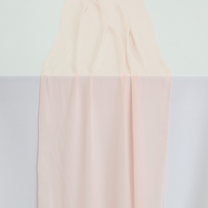 Chiffon Table Runner Large Soft Pink