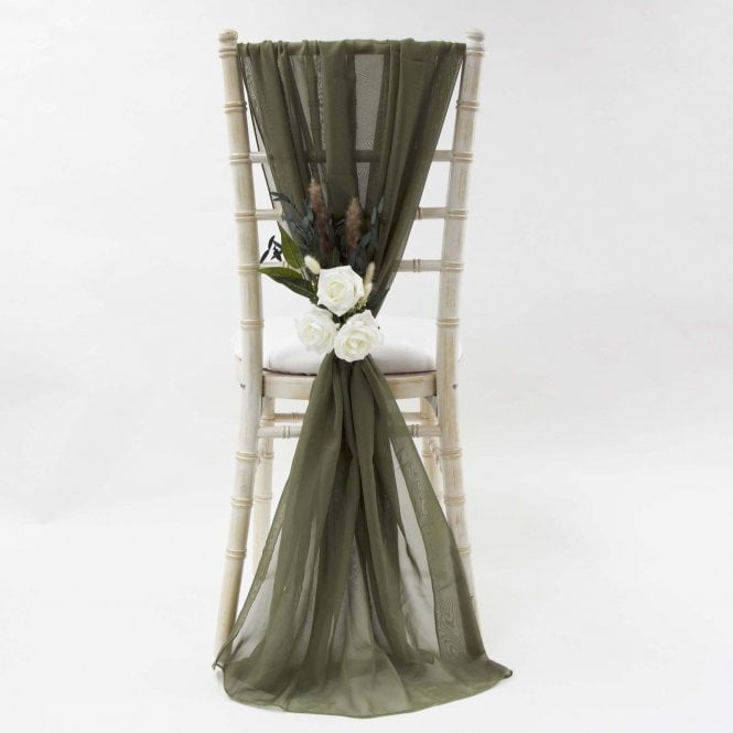 Chiffon Vertical Drops Burnt Olive