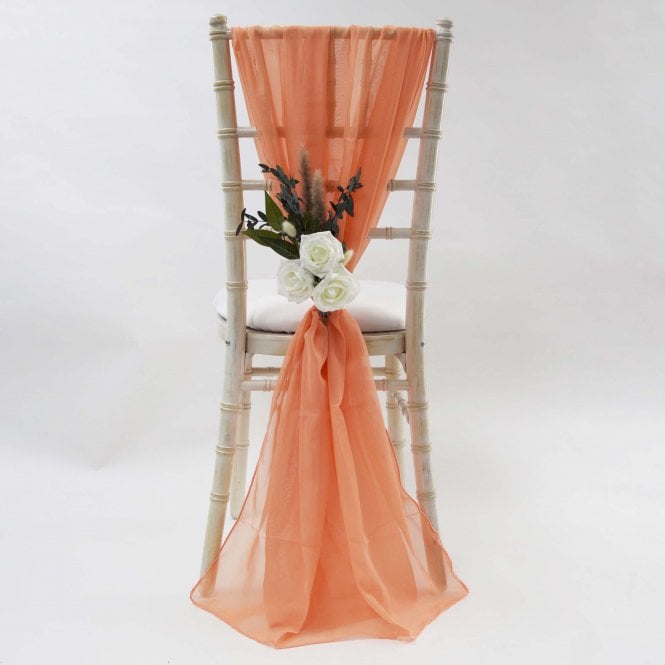 Chiffon Vertical Drops Coral