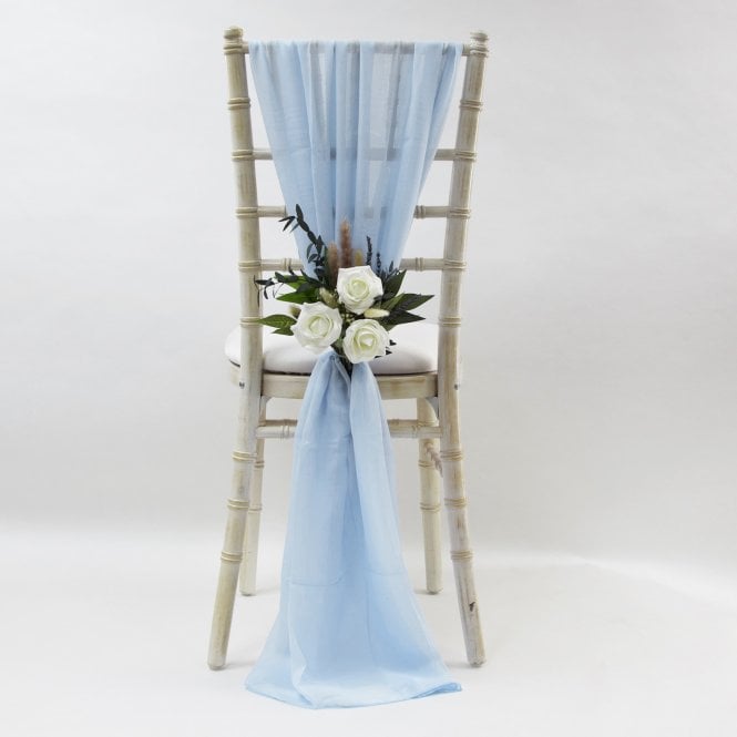 Chiffon Vertical Drops Light Blue