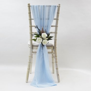 Chiffon Vertical Drops Light Blue