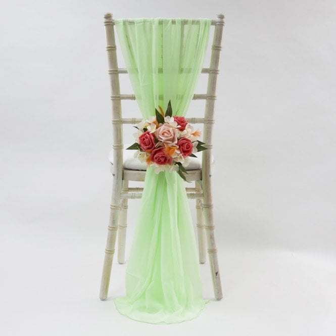 Chiffon Vertical Drops Mint