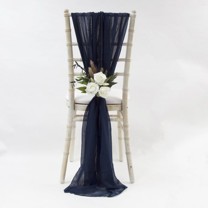 Chiffon Vertical Drops Navy