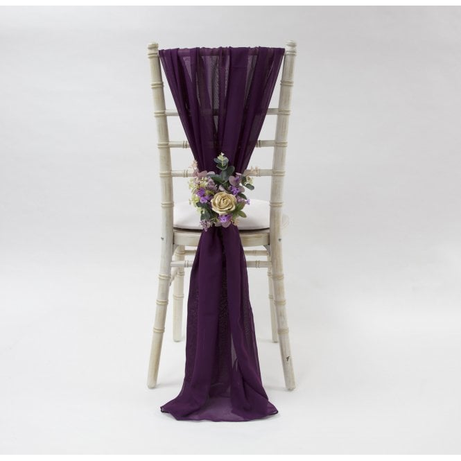 Chiffon Vertical Drops Plum