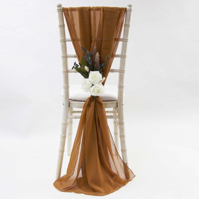 Chiffon Vertical Drops Terracotta