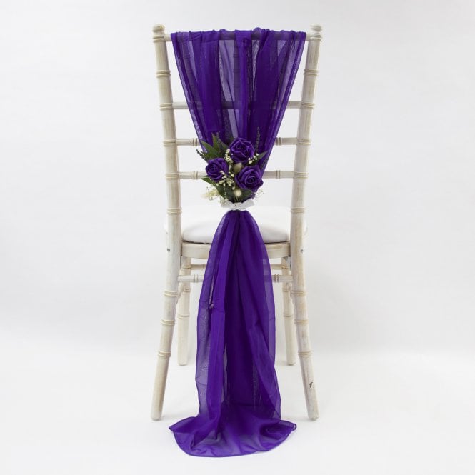 Chiffon Vertical Drops Ultra Purple