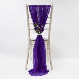 Chiffon Vertical Drops Ultra Purple