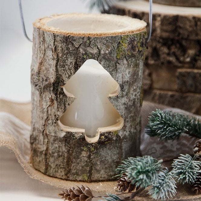 Classic Indoor Wood Lantern Tree Design Small