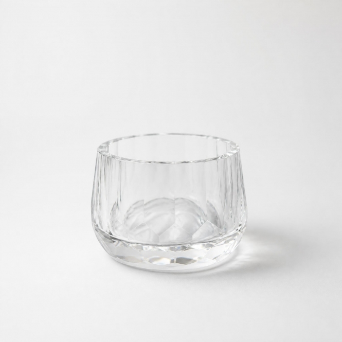 Clear Crystal Candle Holder 8cm Diameter