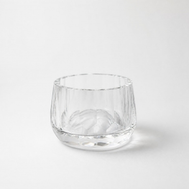 Clear Crystal Candle Holder 8cm Diameter