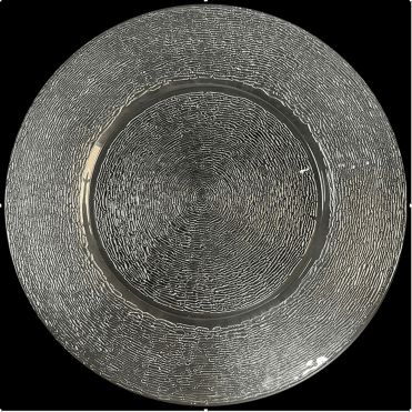 Clear Glass Aura Charger Plate 0358