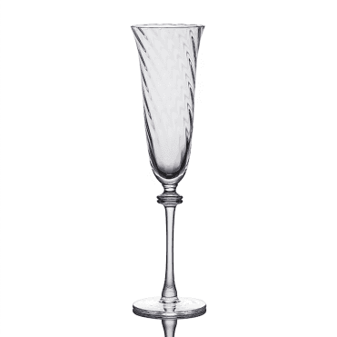 Clear Spiral Champagne Glass 10145