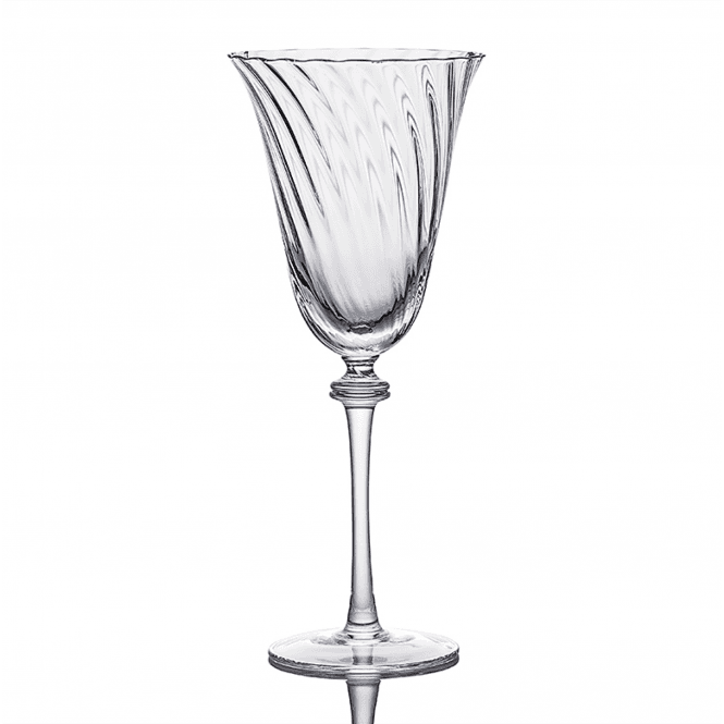 Clear Spiral White Wine Glass 10147