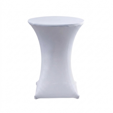 Cocktail Lycra Spandex Table Covers Size B White