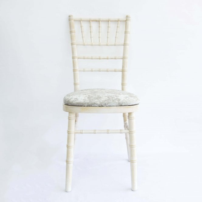 Crushed Velvet Seat Pad Cover Champagne Silver
