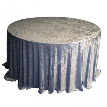 Crushed Velvet Table Cloth Dark Silver